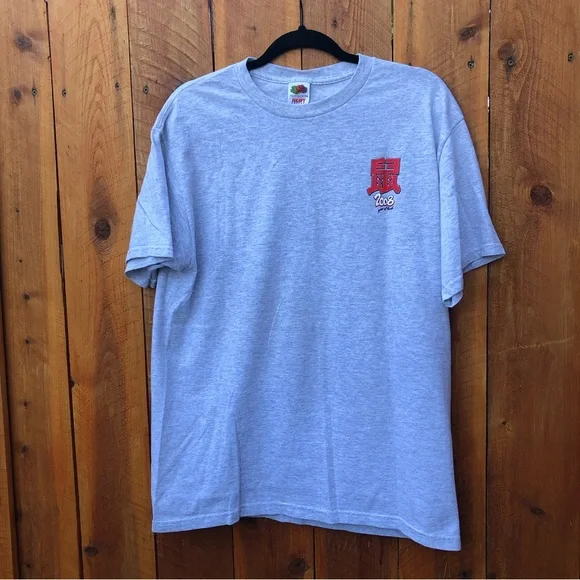 2008 Year of the Rat Hawaiian Ukulele & Slippahs - Gray Shirt - Large NWOT - Picture 2 of 13